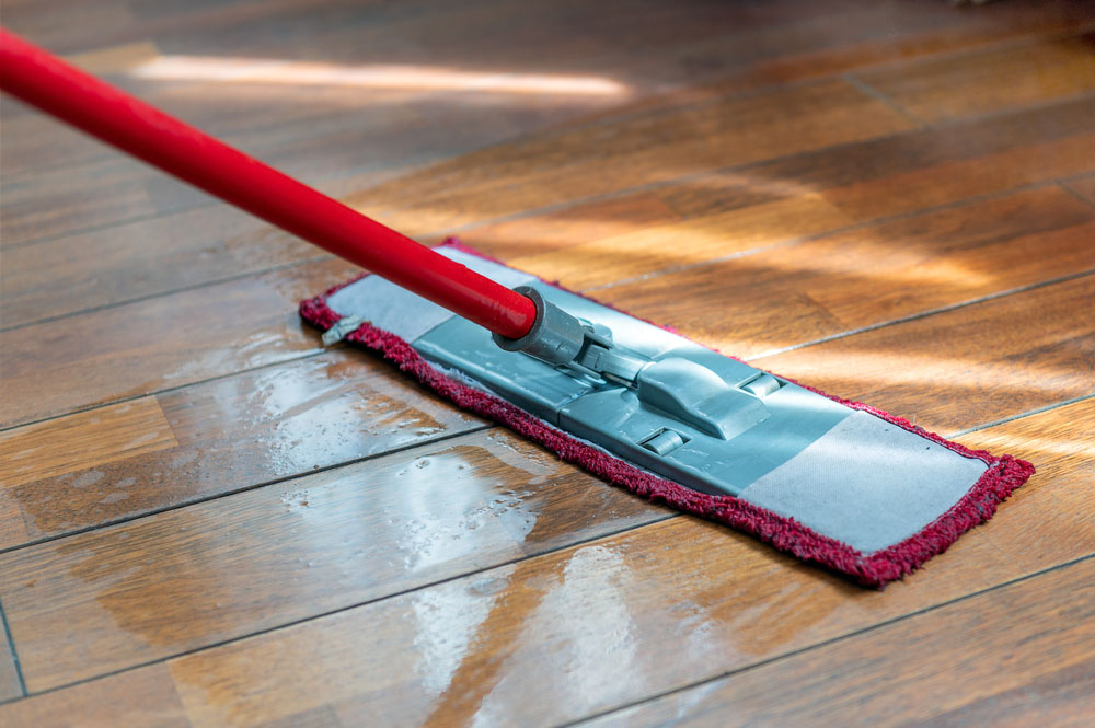 How to Deep Clean Your Office | mop cleaning wood floor